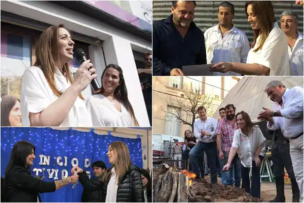 Antes de acto con Macri, Vidal encabezó raid de campaña en Merlo, Chivilcoy, Bragado y 25 de Mayo