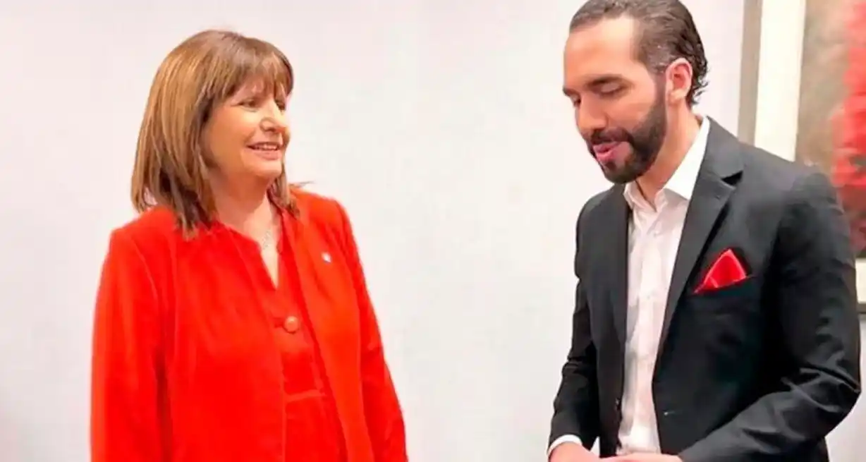 Patricia Bullrich visitó una megacárcel en El Salvador y se reunió con Nayib Bukele.