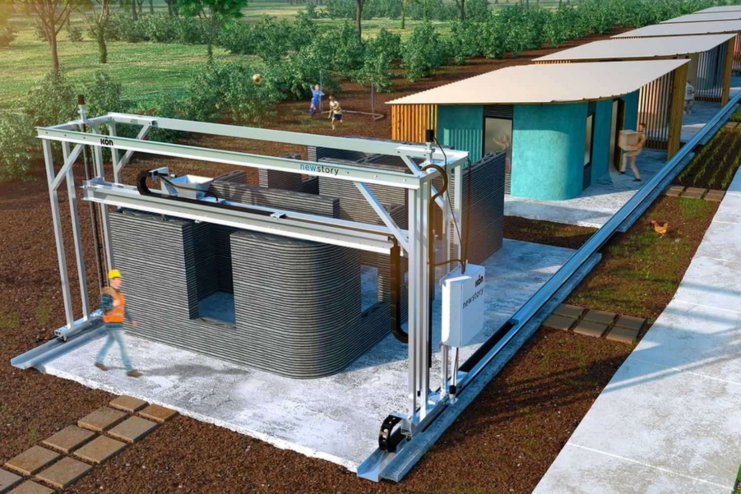 Proyectan crear una mega impresora 3D para construir viviendas sociales