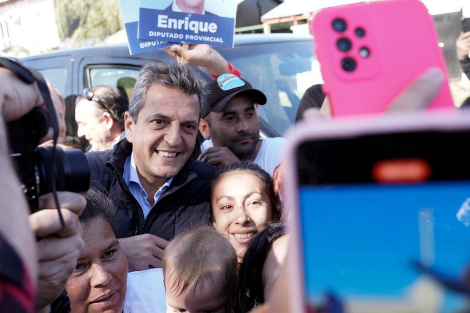 Sergio Massa estuvo ayer en Concordia.