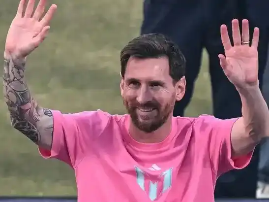 Messi cerró su gira GOAT por la India.Foto:AFP
