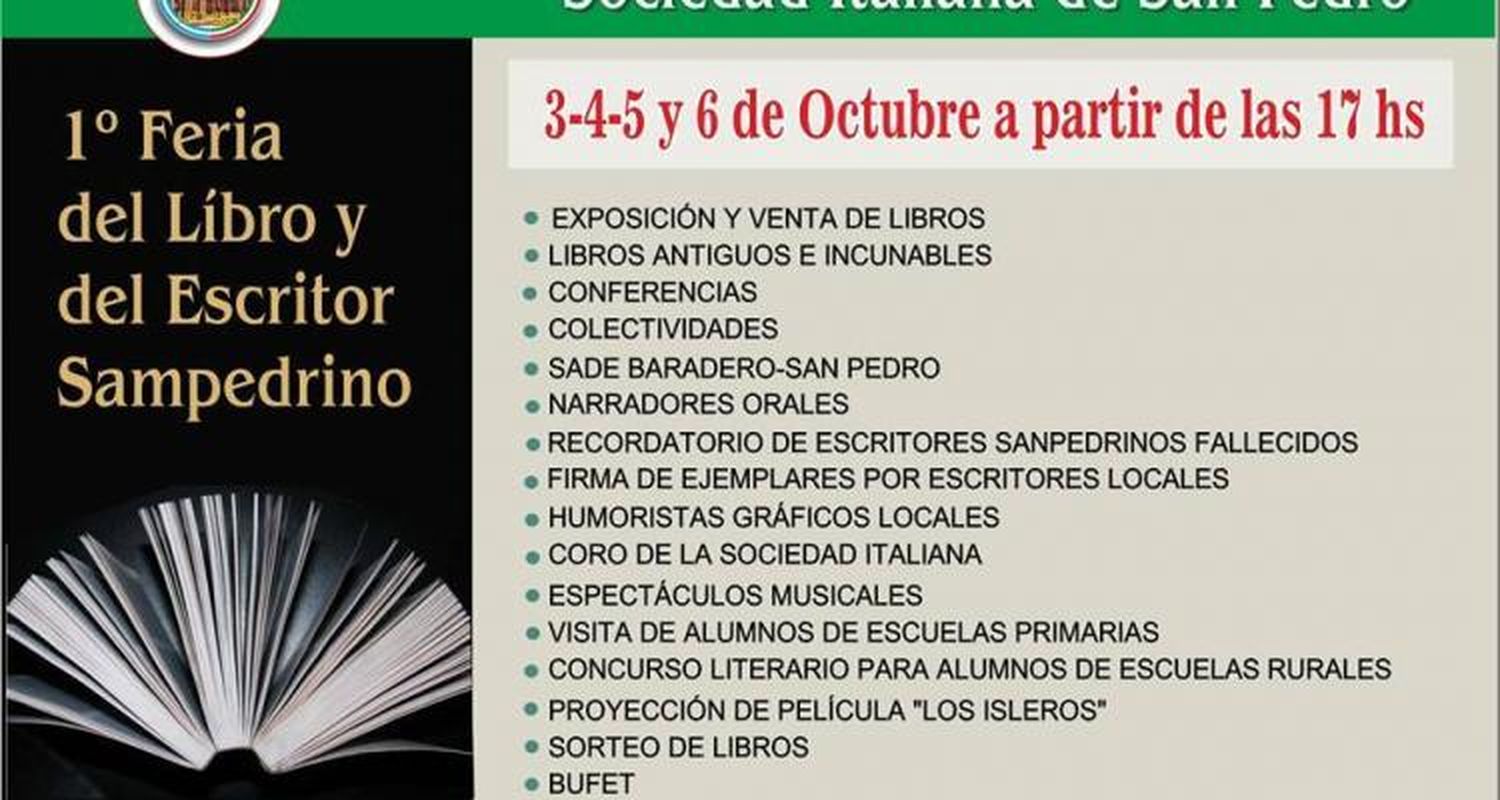 Inaugura la Feria del Libro y el Escritor Sampedrino