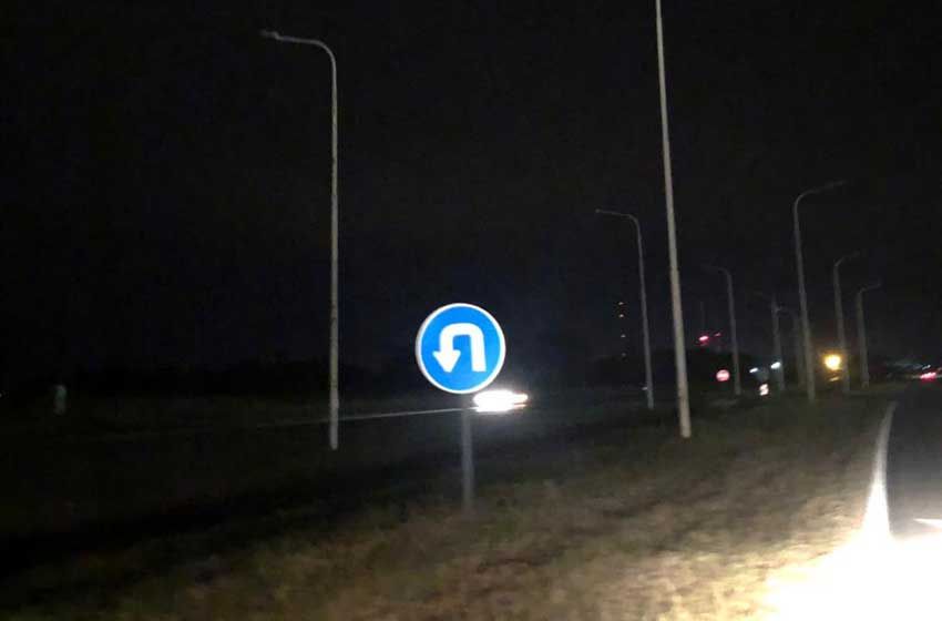 Preocupación de los vecinos por la falta de luminarias en la Ruta 226
