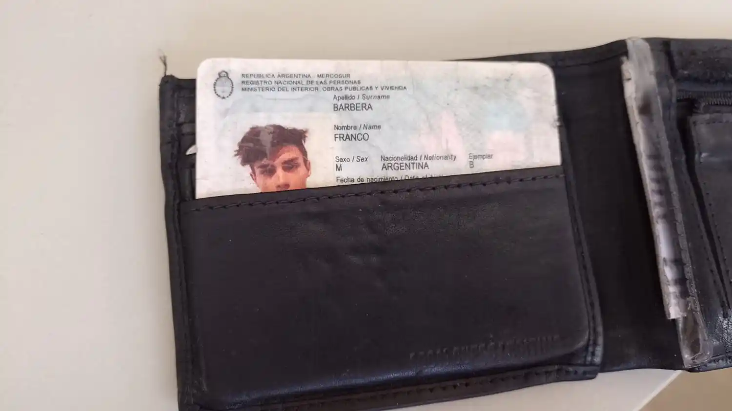Encontraron la billetera de Franco