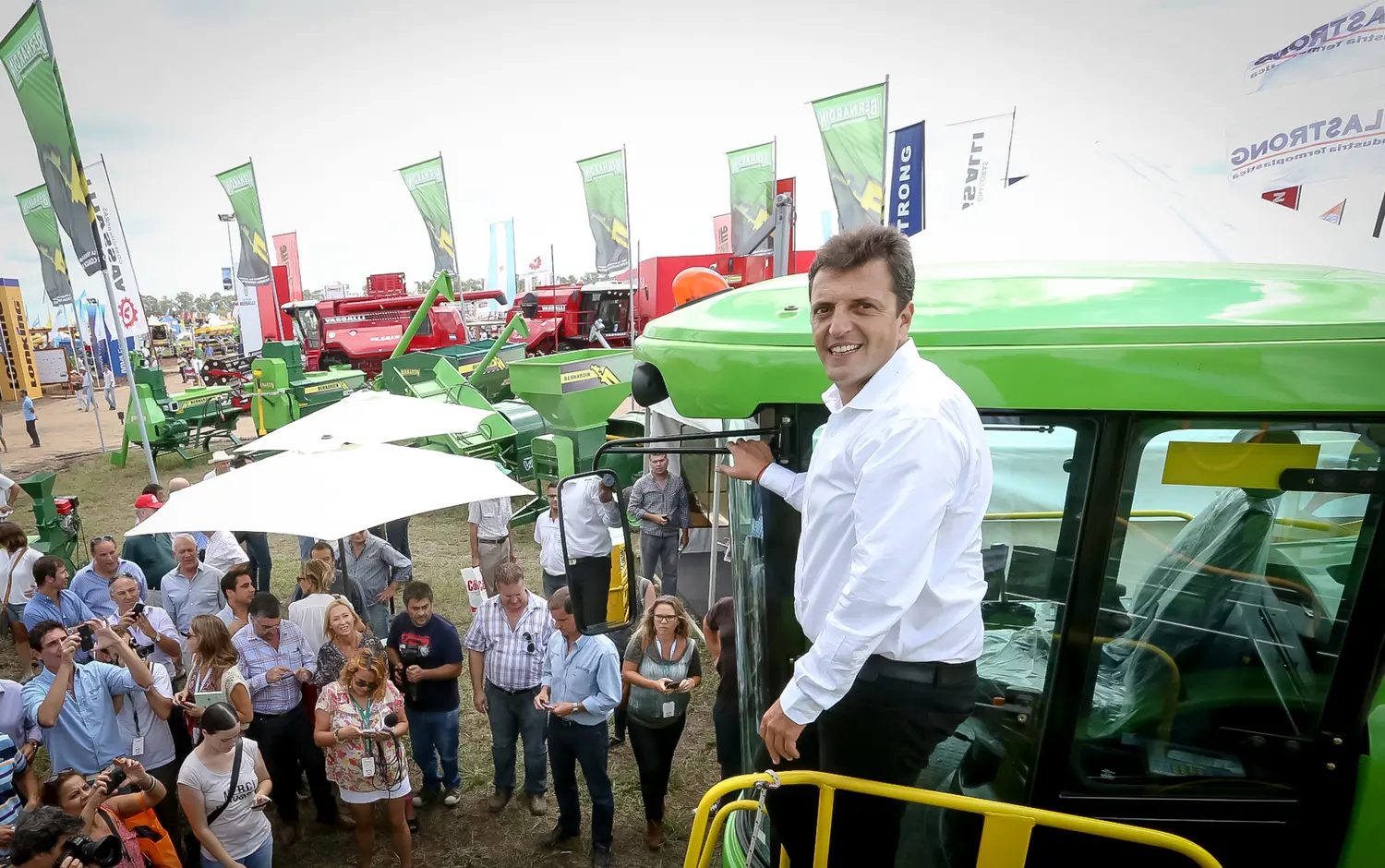 Massa visitó Expoagro e insistió en aumentar la presión impositiva "a la timba"