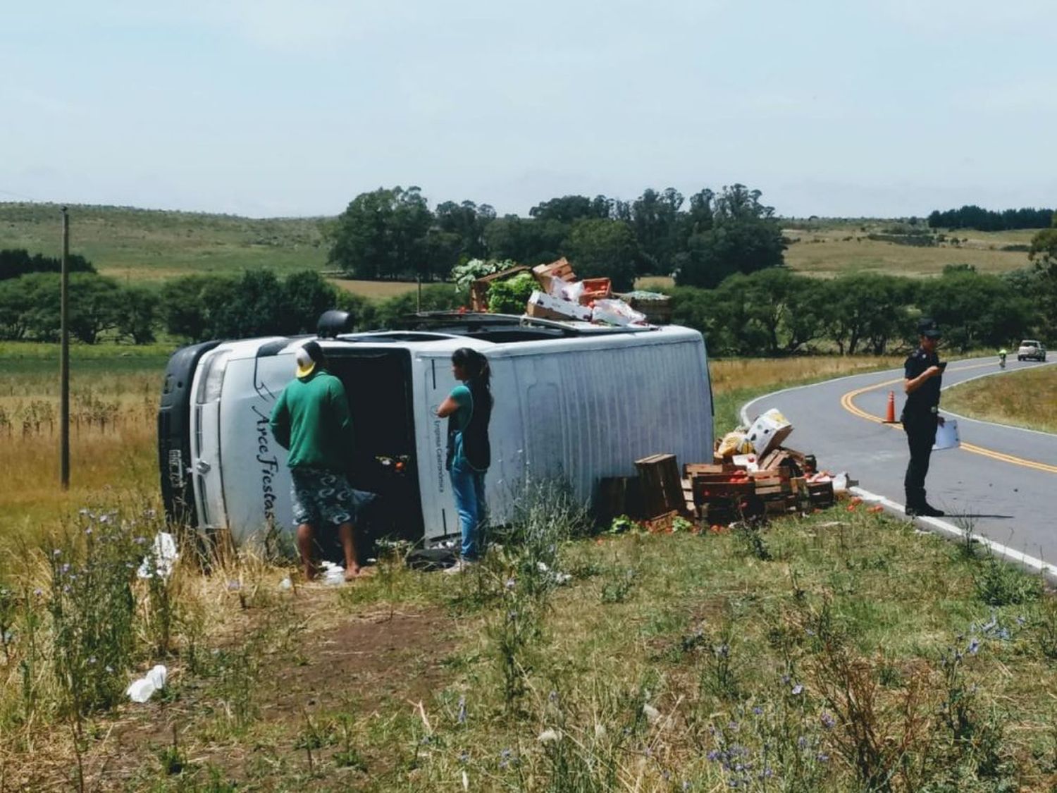 El conductor de la combi está internado en terapia intensiva