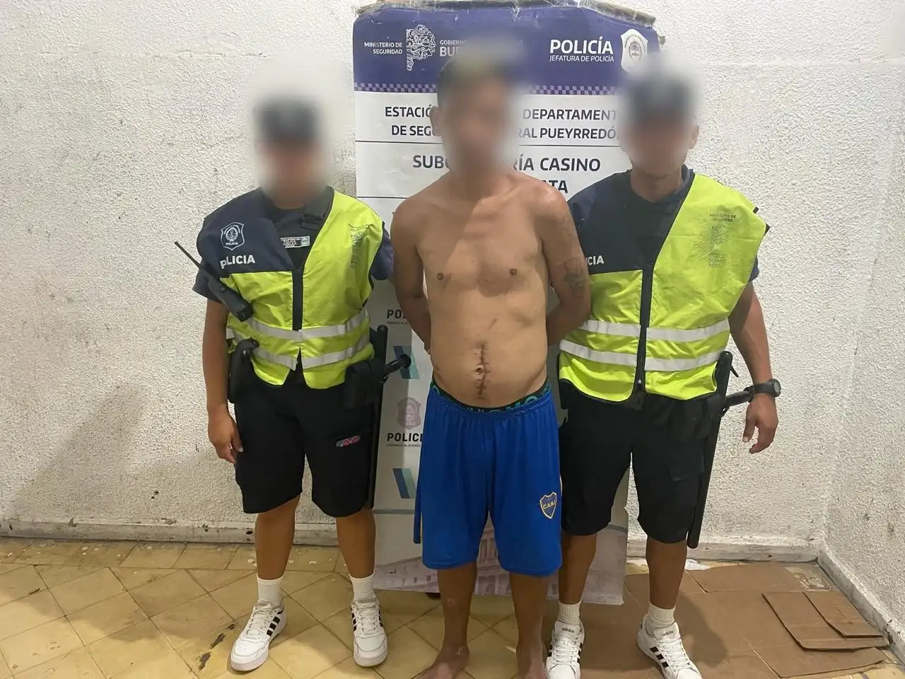 El hombre fue trasladado a la Cárcel de Batán luego de su conducta aberrante.