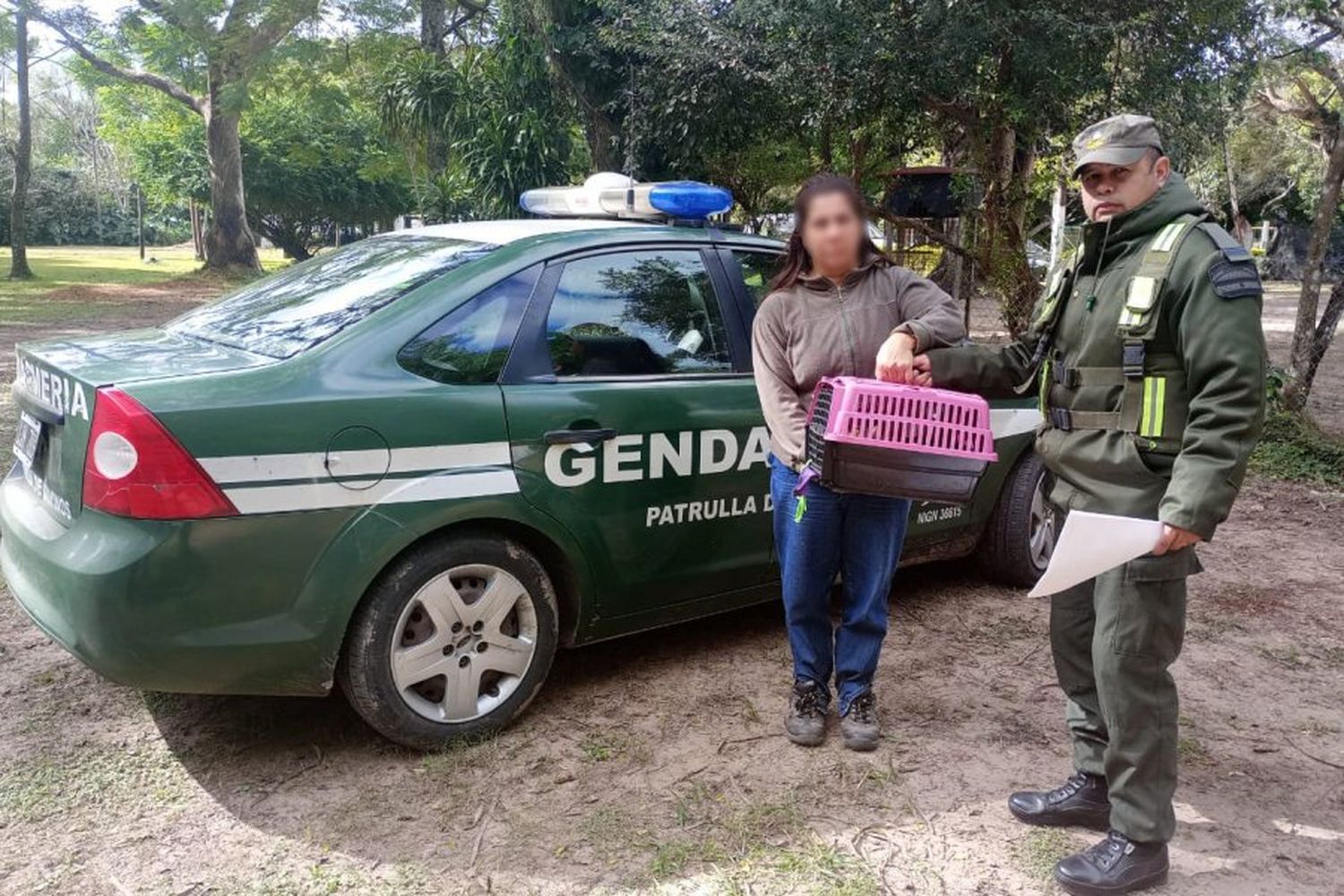 Camionero llevaba ilegalmente cuatro crías de mono titi dentro de una jaula para mascotas