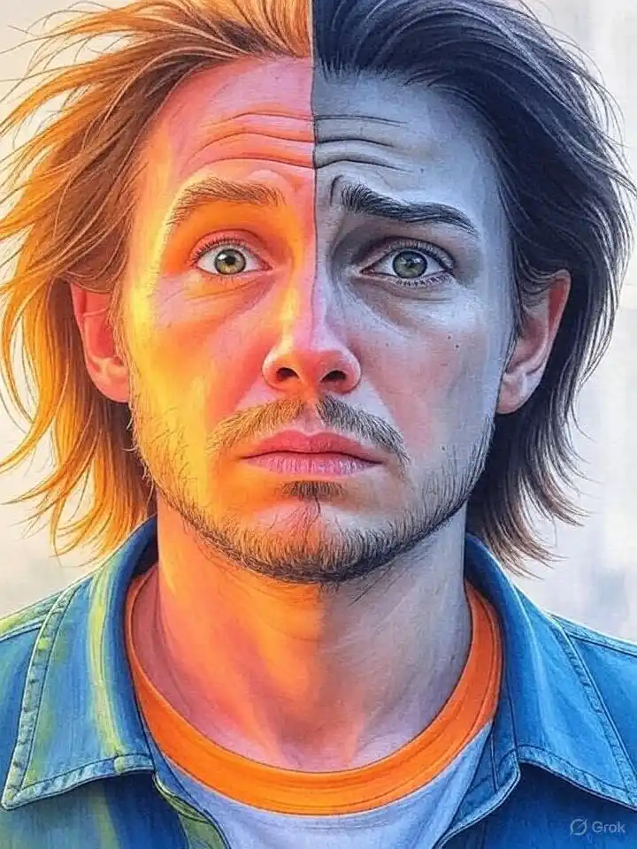 Dos caras de una misma lucha. La bipolaridad oscila entre extremos que pocos alcanzan a ver.