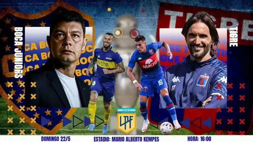 Boca vs. Tigre, por la final de la Copa Liga Profesional