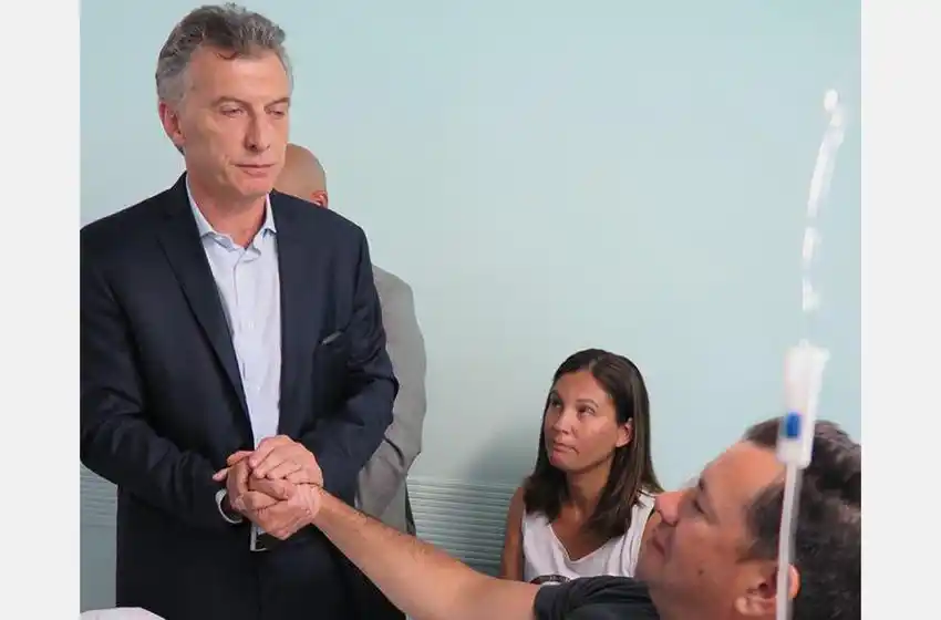 Macri y un chiste poco oportuno para el policía herido