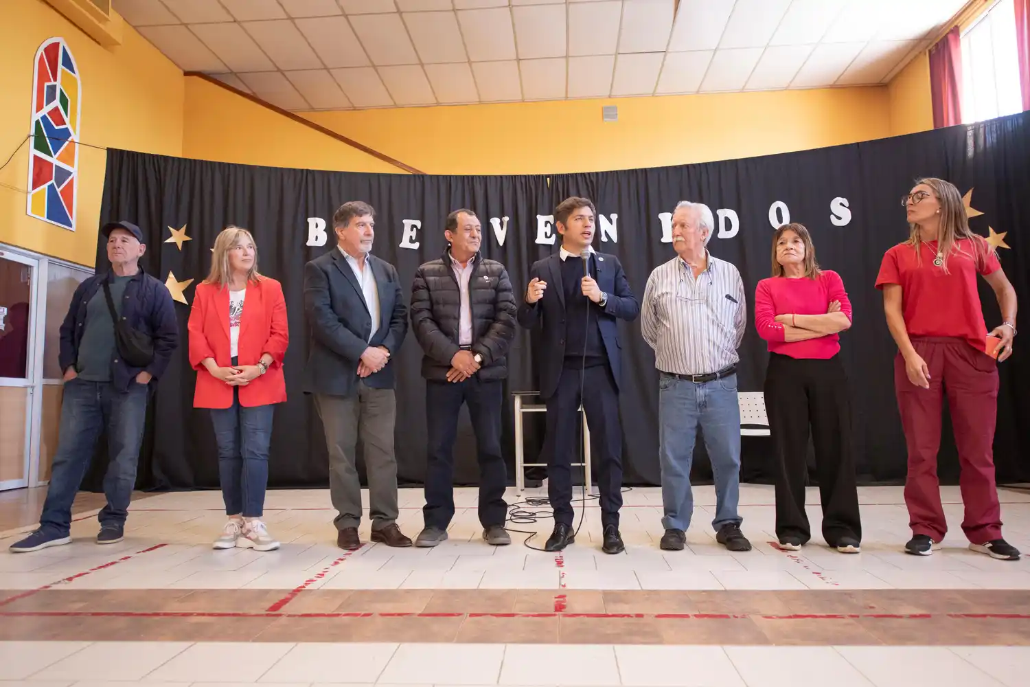 Kicillof estuvo en Benito Juárez y recorrió los avances de obra de un nuevo jardín maternal