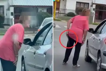 Una mujer bajó de su auto y amenazó a los ocupantes de otro vehículo con un cuchillo