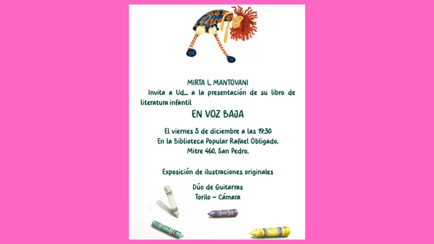 Mirta Mantovani presenta su nuevo libro “En voz baja”