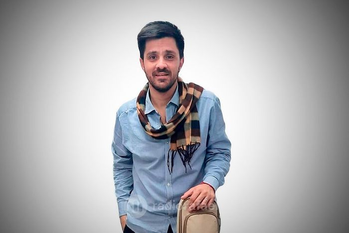 Efrain de visita en Radio Rafaela.