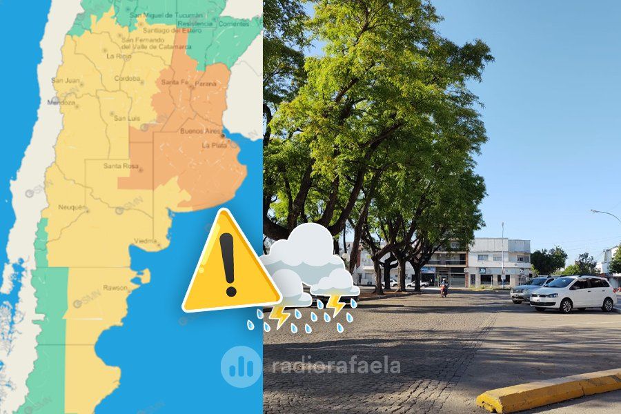 Atención Rafaela: se viene un frente frío y rige un alerta naranja por tormentas para la noche