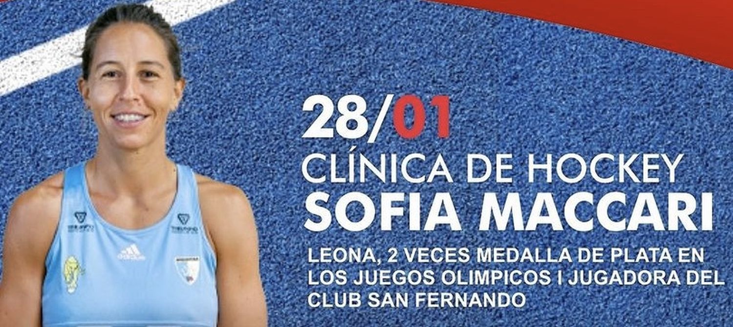 Sofía Maccari brindará una clínica de hockey a beneficio de Isidro Gastaldi Aladro