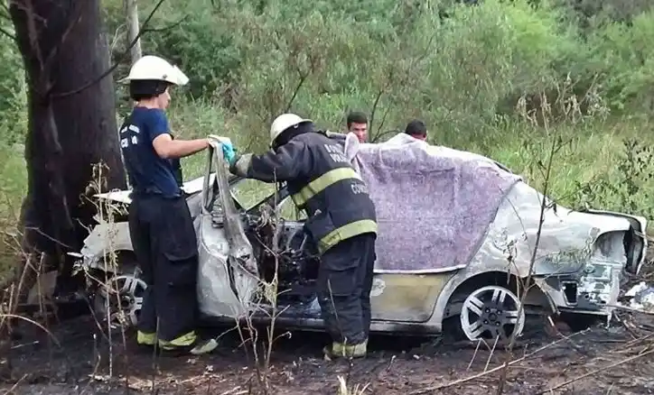 Identificaron a los hombres que murieron calcinados al chocar 