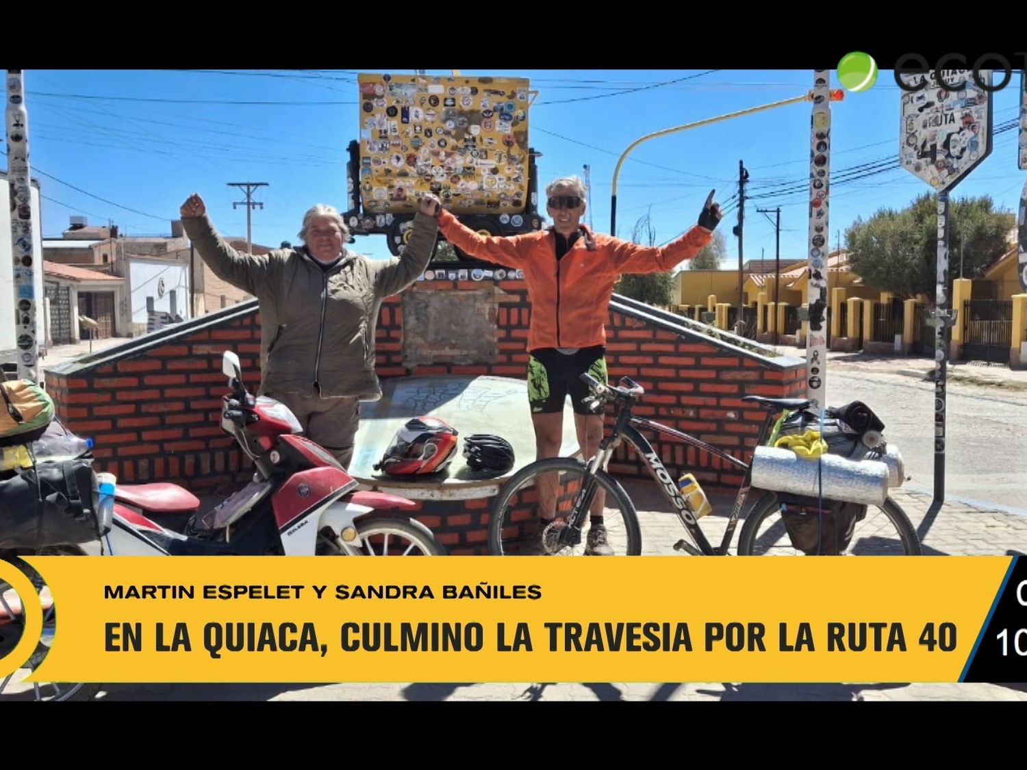 La pareja tandilense culminó la travesía por la Ruta 40