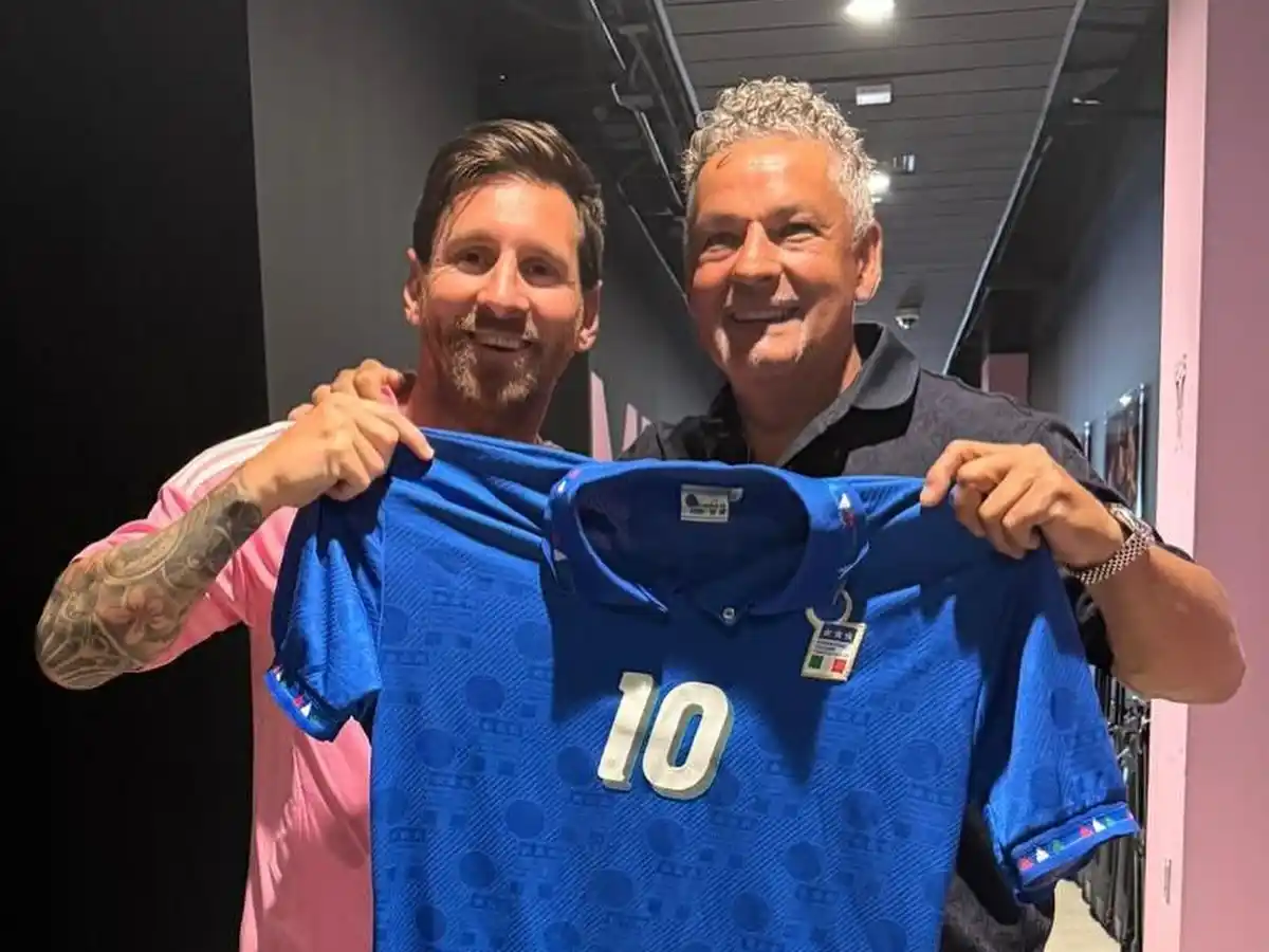 "Sos un crack y una leyenda del fútbol...", así lo definió Leo al mítico Baggio.