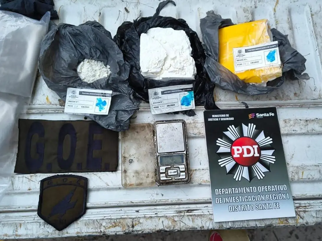 Detuvieron a una mujer con casi un kilo de cocaína en ciudad de Santa Fe