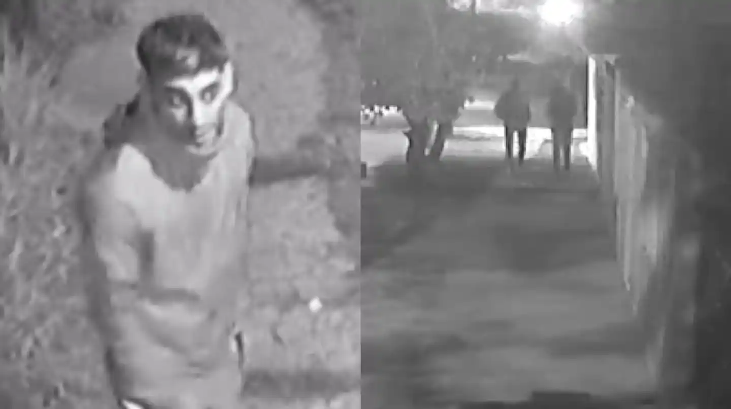 Entradera en González Catán: uno de los delincuentes captado por la cámara de seguridad