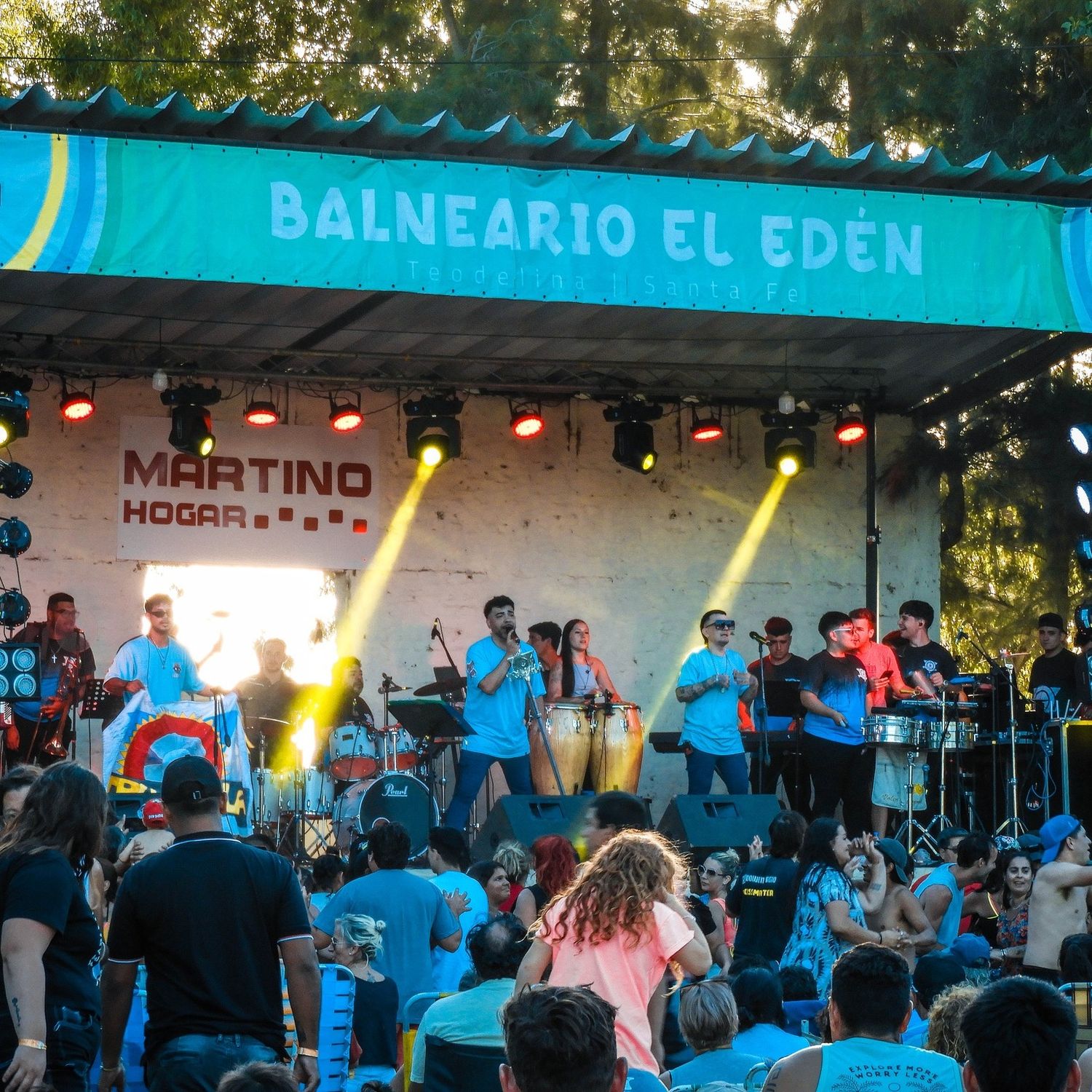 El popular grupo de cuarteto convocó a una verdadera multitud