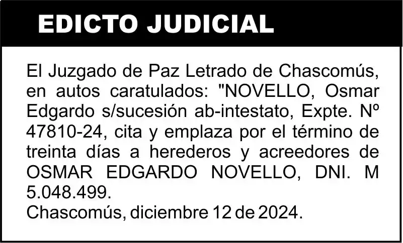 EDICTO JUDICIAL