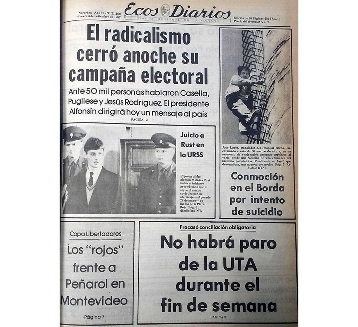 Jueves 3 de septiembre de 1983