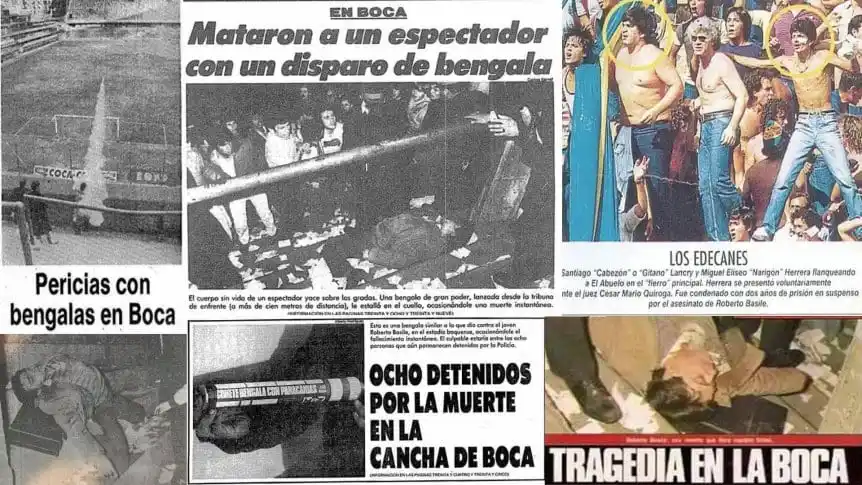 La 12 y la bengala marina que enlutó al fútbol argentino hace 39 años