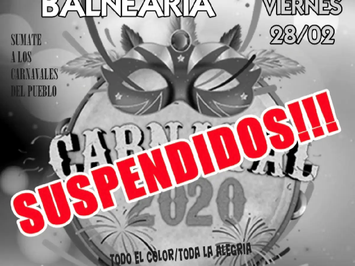 Por el dengue, suspenden los carnavales en Balnearia 