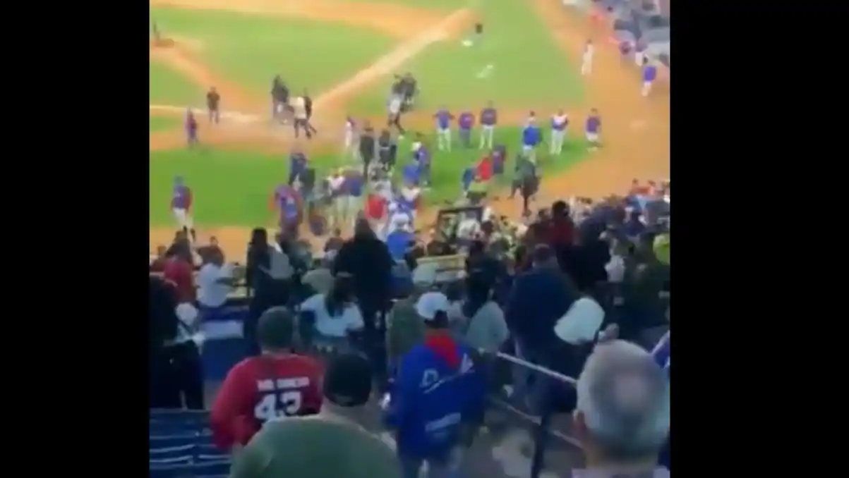 RIVALIDAD AL EXTREMO: explotó trifulca en el campo y las tribunas en crucial juego entre Tiburones y Leones (VIDEOS)