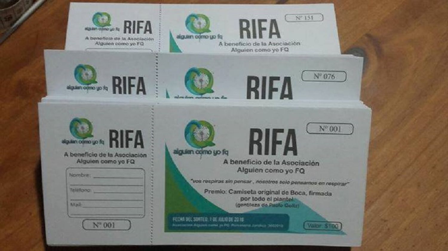Rifa a beneficio de Alguien como Yo Fq