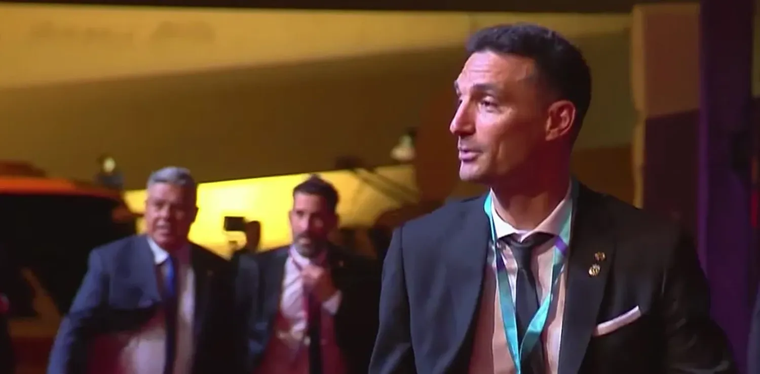 Scaloni, ayer en el sorteo.