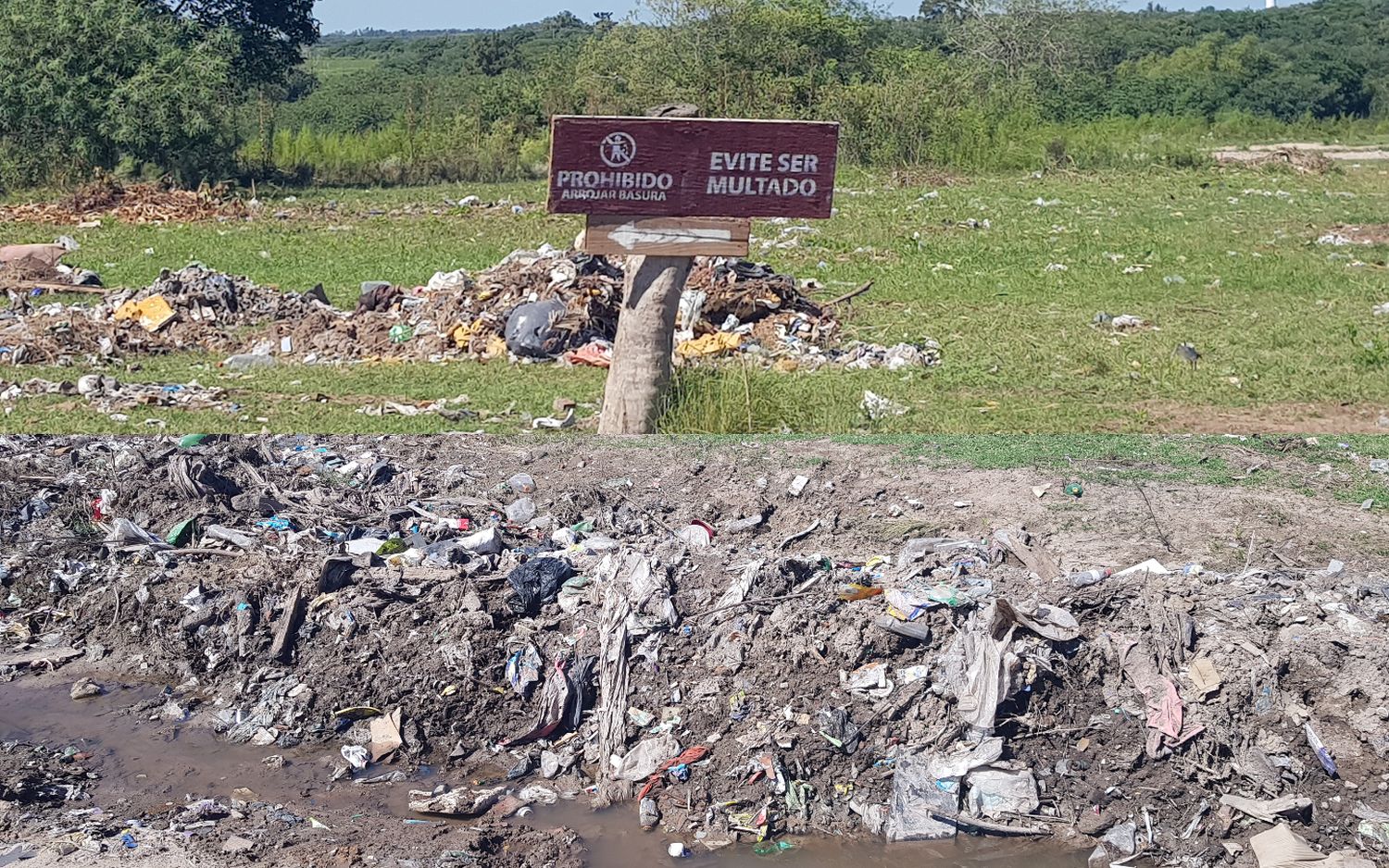 Basural: ¿no saben leer los carteles?