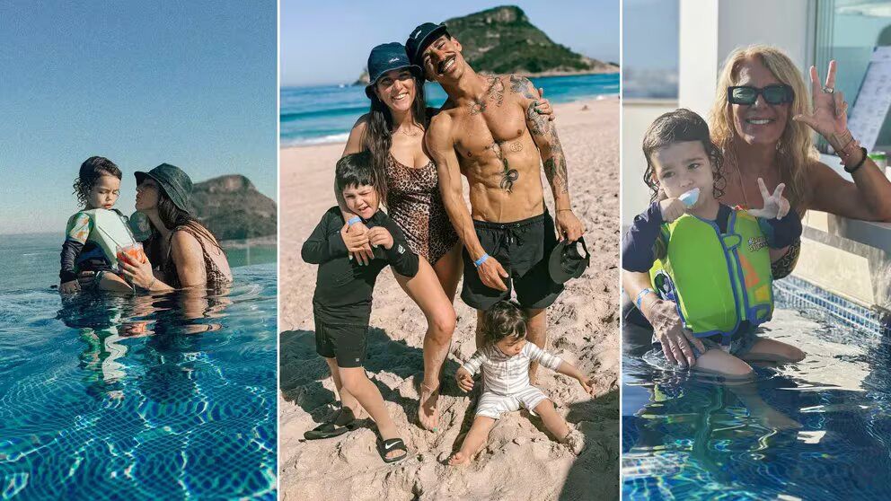 Juana junto a su marido, sus hijos y su madre, Reina Reech