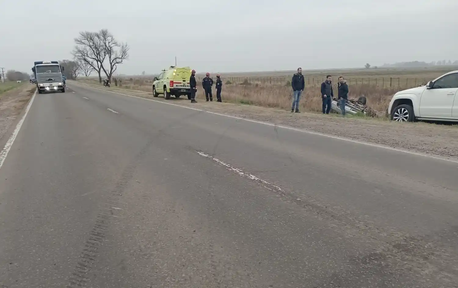 La Ruta fue liberada rápidamente por personal de la policía vial.
