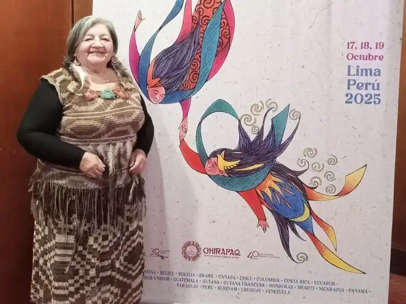 La artista Ema Cuañeri llevó su canto qom a Perú