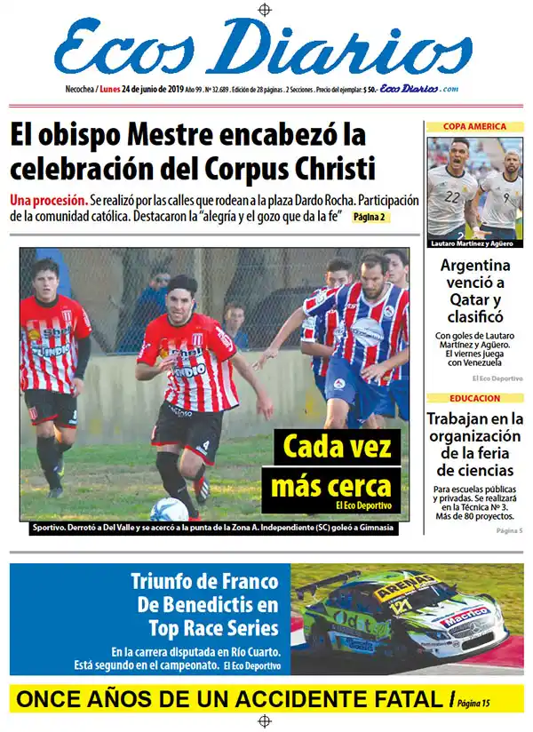 Tapa del 24 de junio de 2019