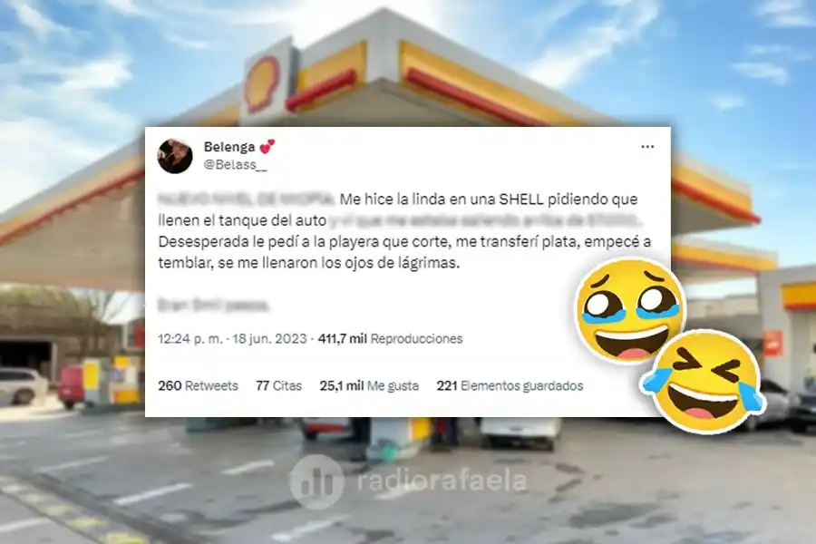 Rafaelina viral y al borde del infarto en una estación de servicio cuando miró el medidor: “Casi me desmayo”