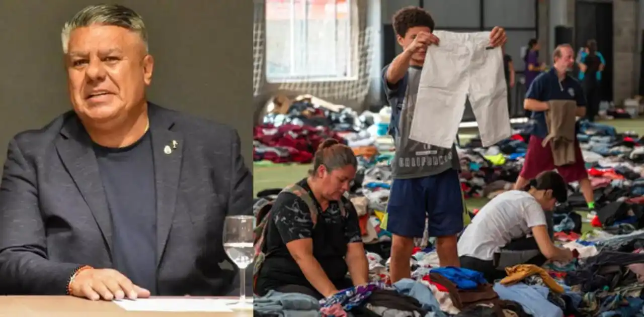 Claudio Fabián Tapia y la ayuda solidaria a los afectados por el temporal de Bahía Blanca.