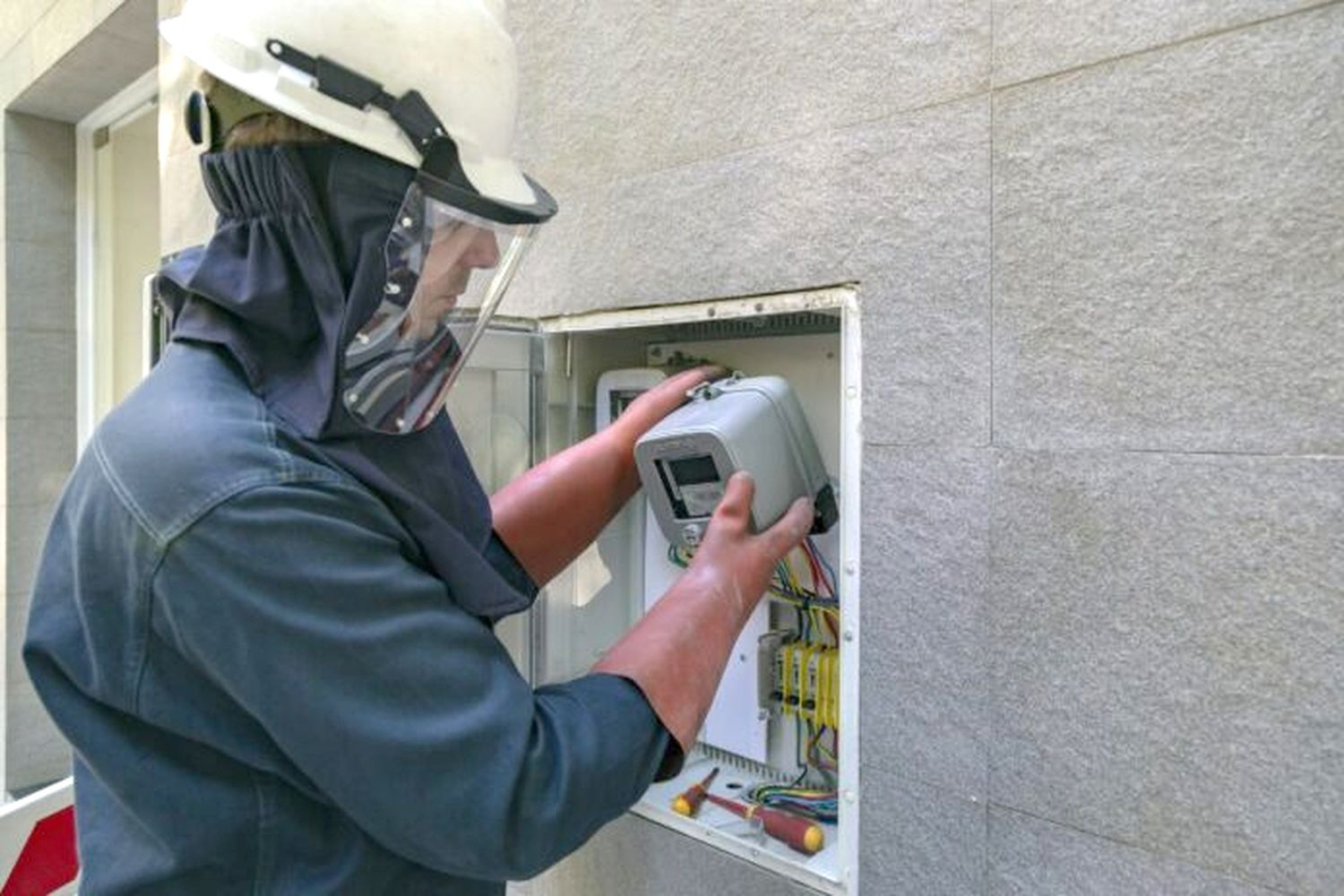 Un trabajo con un medidor de luz.