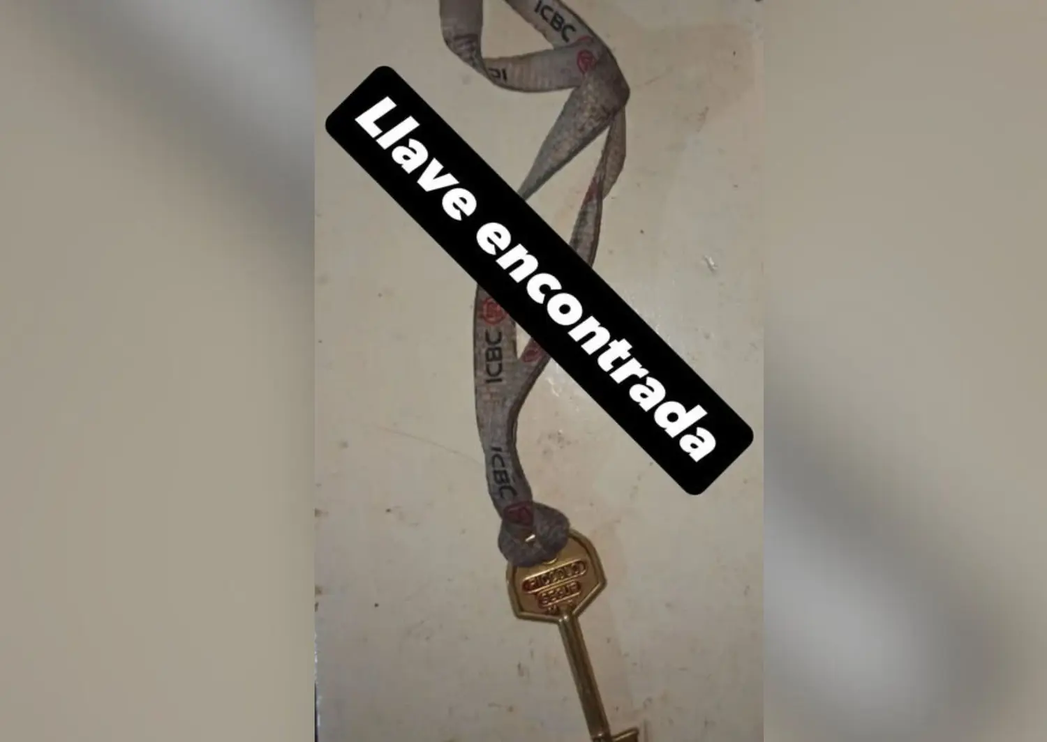 Llave encontrada en la vía pública