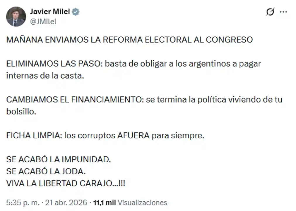 Reforma de la Ley Electoral