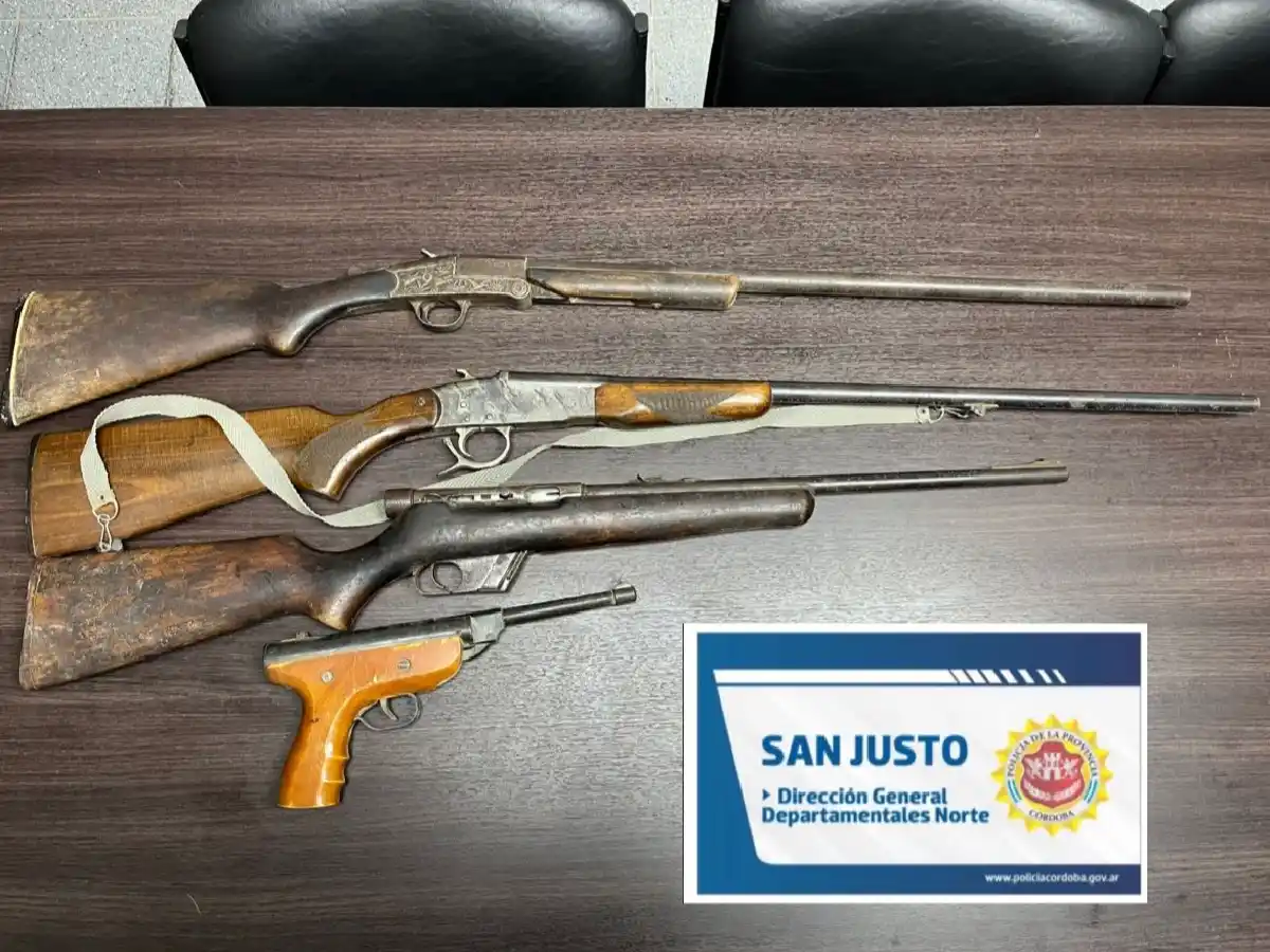 Allanamiento y detención en Brinkmann: el acusado tenía un arsenal en su casa