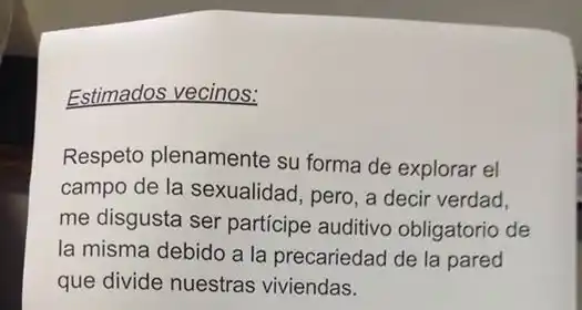 El curioso pedido de un marplatense a sus vecinos