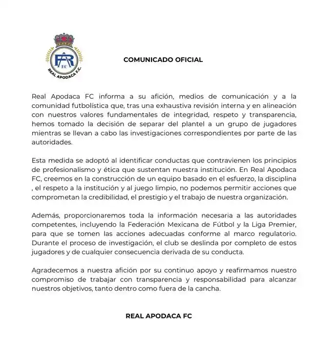 Comunicado oficial