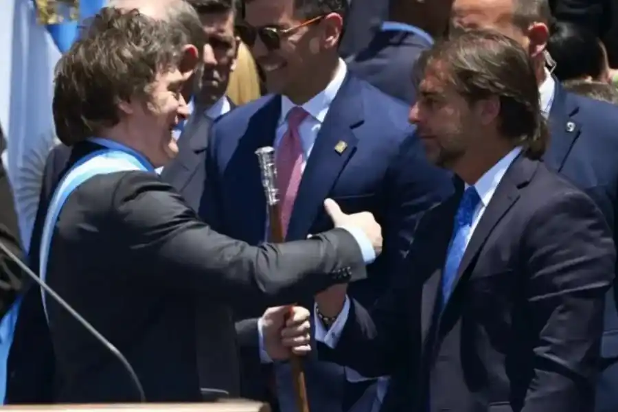 Milei recibe a Lacalle Pou, luego del faltazo a la Cumbre del Mercosur