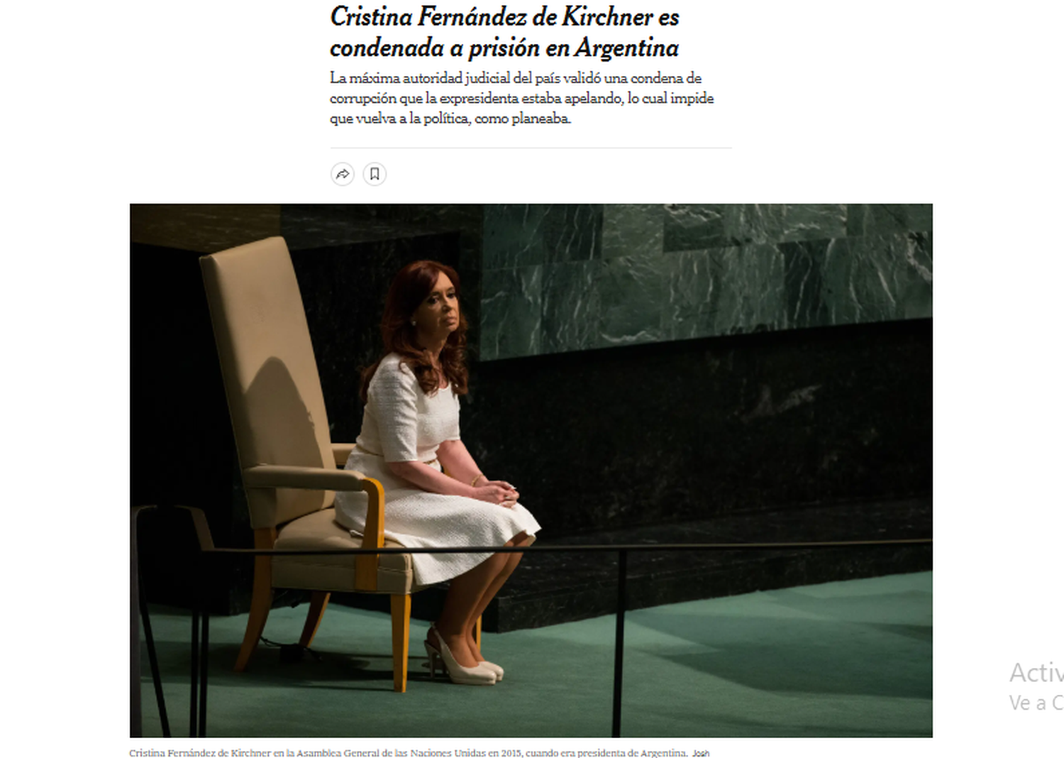 cristina kirchner diarios del mundo