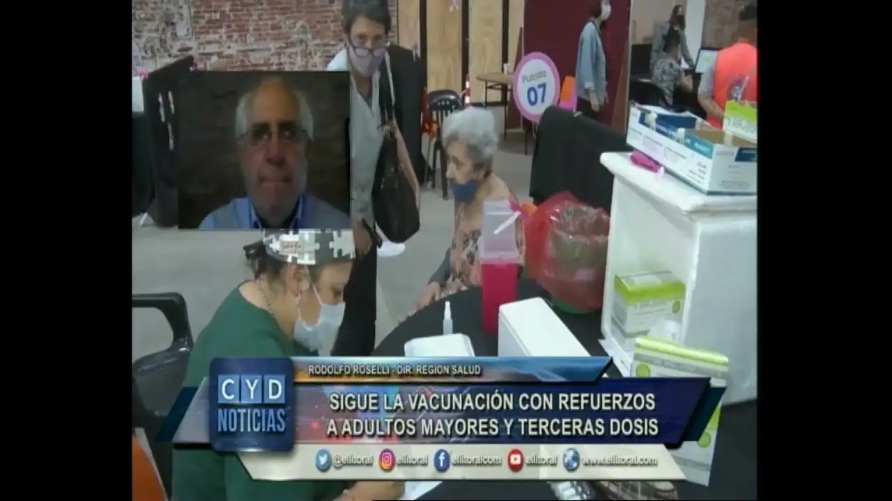 Sigue la vacunación con refuerzos a adultos mayores y terceras dosis